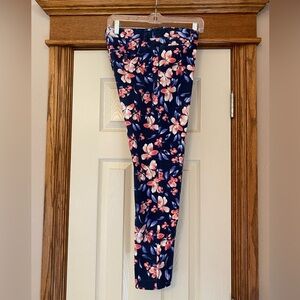 Khakis by GAP Womens Navy Floral Crop Pants Sz 8R